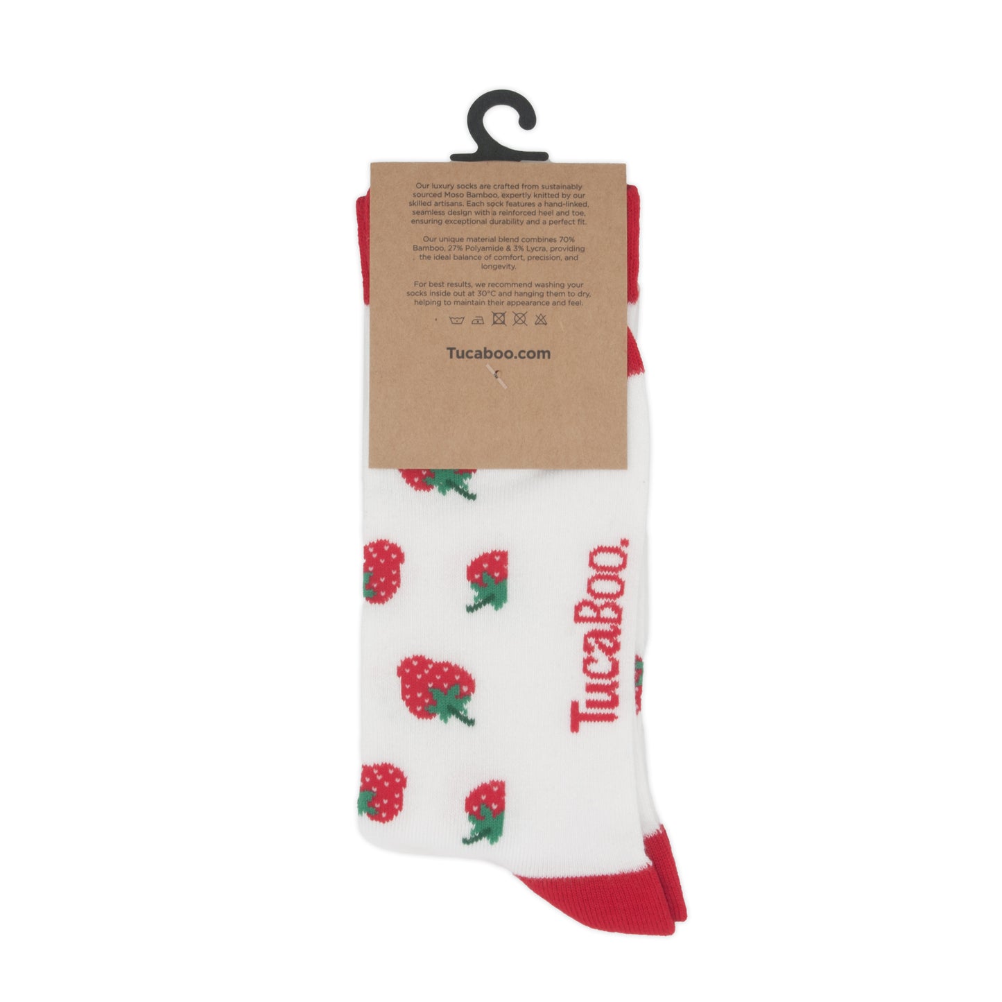 Strawberries Womens Bamboo Socks