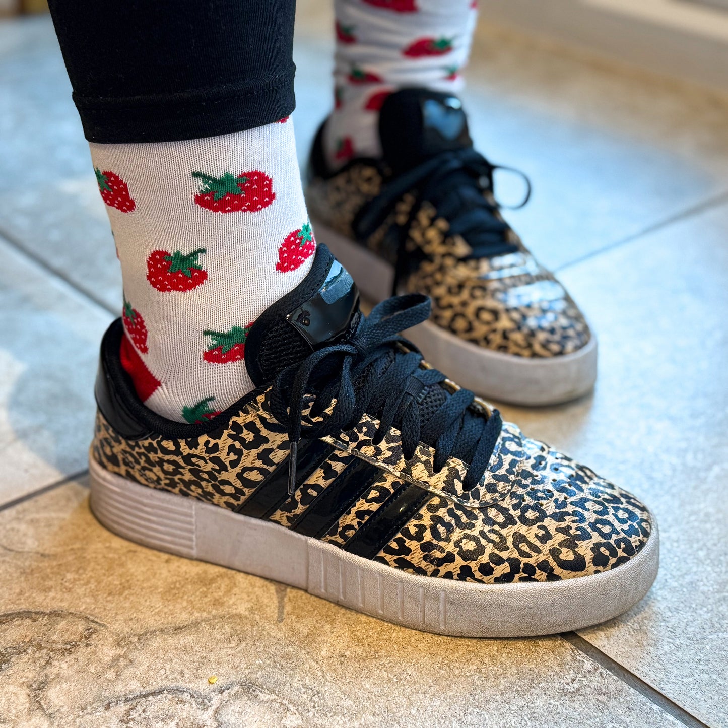 Strawberries Womens Bamboo Socks