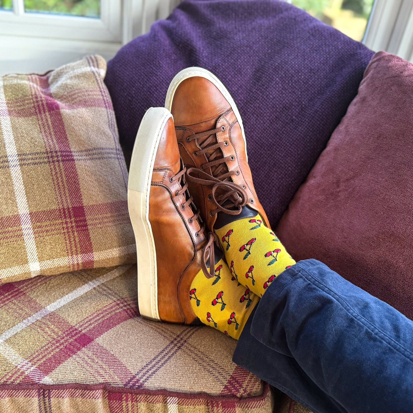 Cherry Mens Bamboo Socks