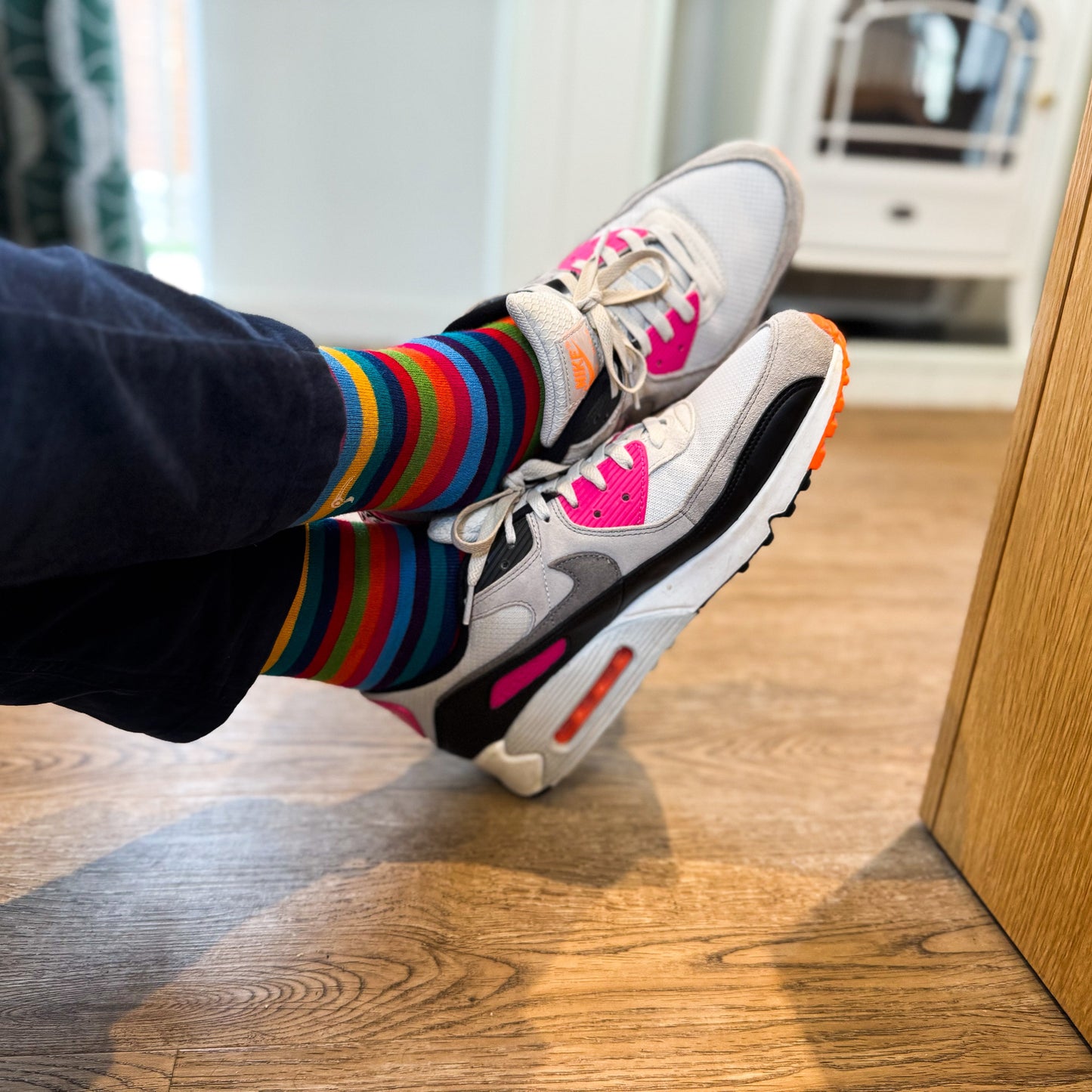 Multicoloured Stripe Mens Bamboo Socks