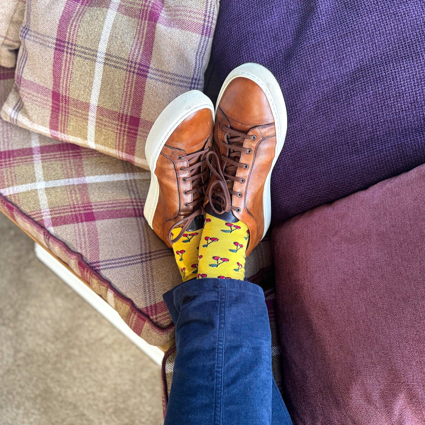 Cherry Mens Bamboo Socks