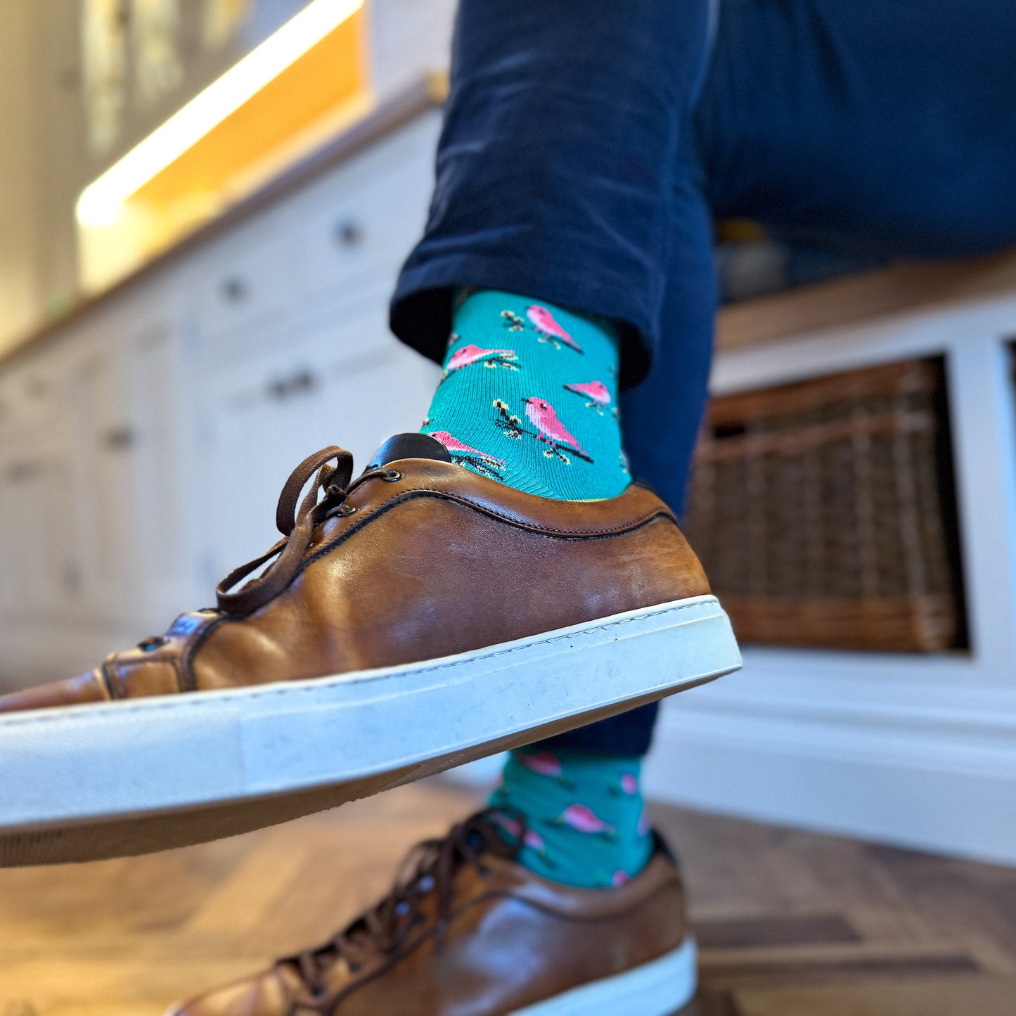Birds Mens Bamboo Socks