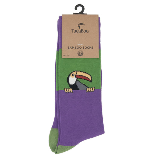 Peekaboo Toucan Mens Bamboo Socks