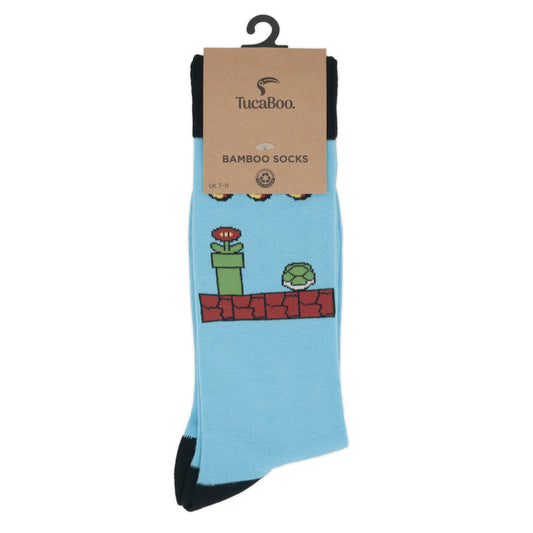 Retro Games Mens Bamboo Socks