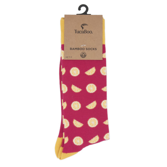 Lemons Mens Bamboo Socks