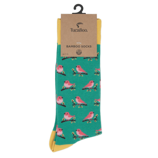 Birds Mens Bamboo Socks