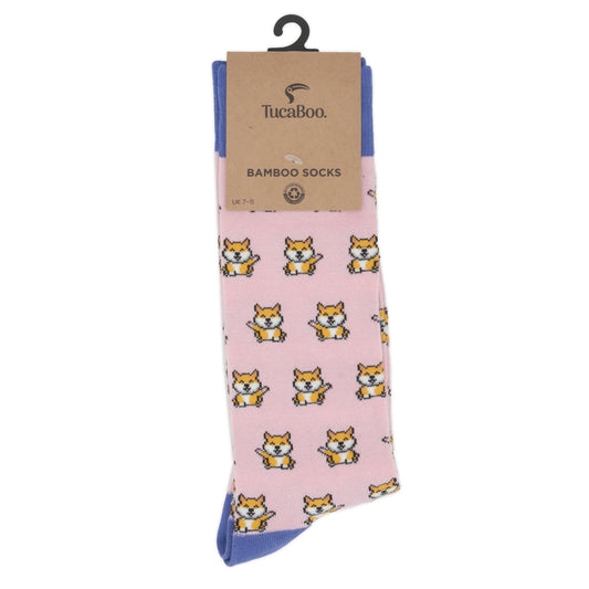 Shiba Dogs Mens Bamboo Socks