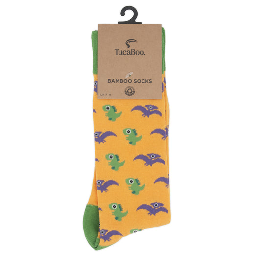 Dinosaur Mens Bamboo Socks