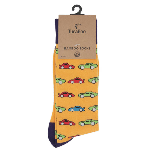 Car Mens Bamboo Socks