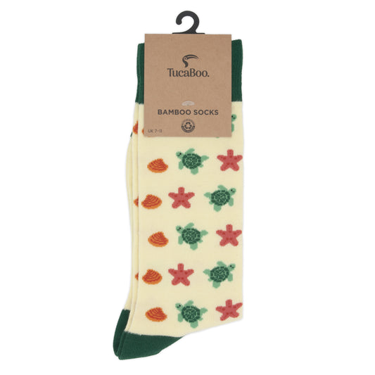 Beach Creatures Mens Bamboo Socks