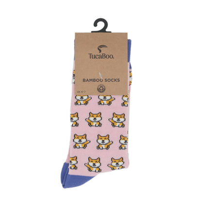 Shiba Dog Womens Bamboo Socks