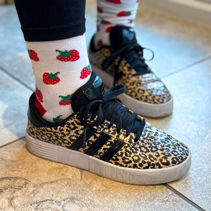 Strawberries Womens Bamboo Socks
